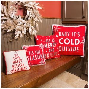 Baby it’s cold outside large holiday pillow NWT